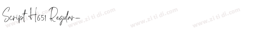 Script H651 Regular字体转换